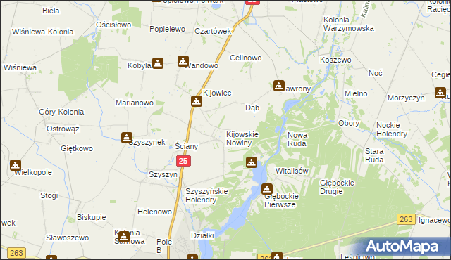 mapa Kijowskie Nowiny, Kijowskie Nowiny na mapie Targeo