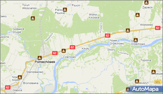 mapa Kikoły, Kikoły na mapie Targeo