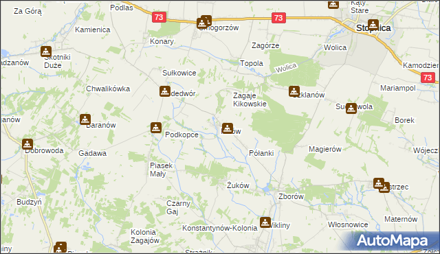 mapa Kików, Kików na mapie Targeo