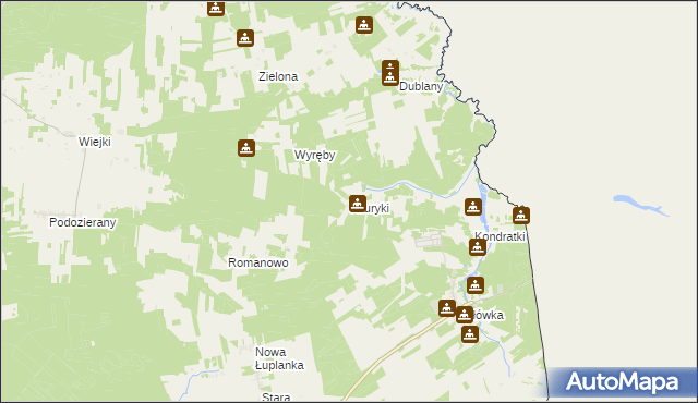 mapa Kituryki, Kituryki na mapie Targeo