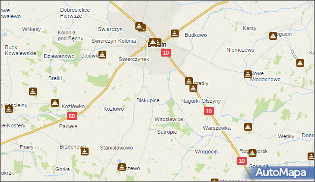 mapa Kłaki, Kłaki na mapie Targeo