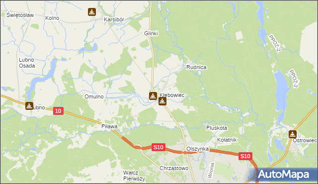 mapa Kłębowiec, Kłębowiec na mapie Targeo