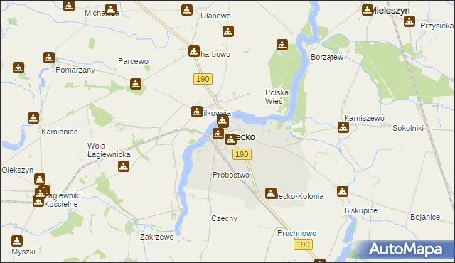 mapa Kłecko, Kłecko na mapie Targeo
