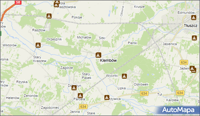 mapa Klembów, Klembów na mapie Targeo