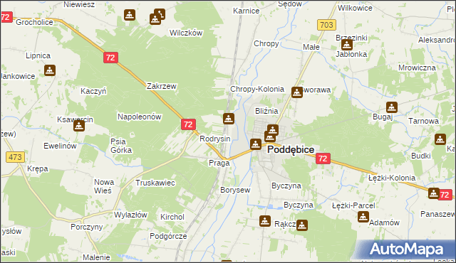 mapa Klementów, Klementów na mapie Targeo