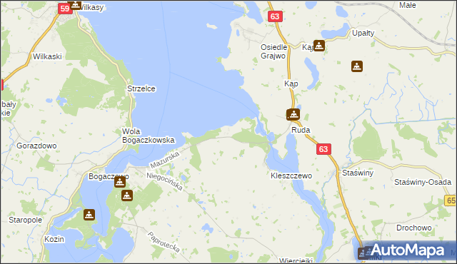 mapa Kleszczewo-Osada, Kleszczewo-Osada na mapie Targeo