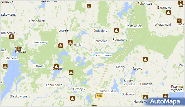 mapa Kleszczówek, Kleszczówek na mapie Targeo