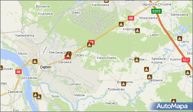 mapa Kleszczówka, Kleszczówka na mapie Targeo