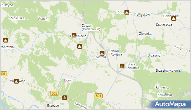 mapa Kletnia gmina Stężyca, Kletnia gmina Stężyca na mapie Targeo