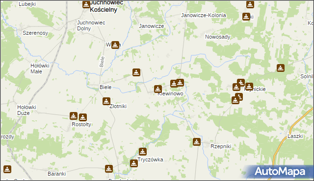 mapa Klewinowo, Klewinowo na mapie Targeo