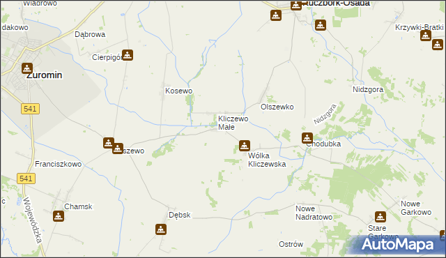 mapa Kliczewo Duże, Kliczewo Duże na mapie Targeo