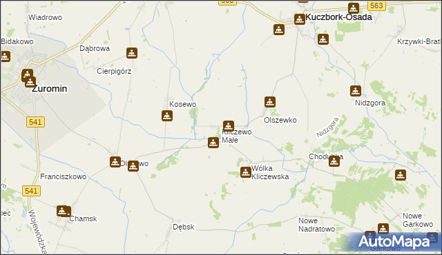 mapa Kliczewo Małe, Kliczewo Małe na mapie Targeo