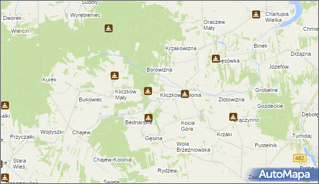 mapa Kliczków-Kolonia, Kliczków-Kolonia na mapie Targeo