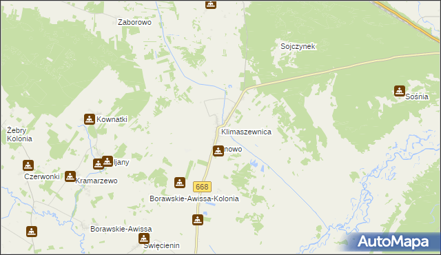 mapa Klimaszewnica, Klimaszewnica na mapie Targeo