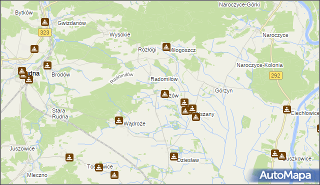 mapa Kliszów gmina Rudna, Kliszów gmina Rudna na mapie Targeo