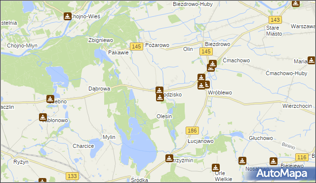 mapa Kłodzisko, Kłodzisko na mapie Targeo