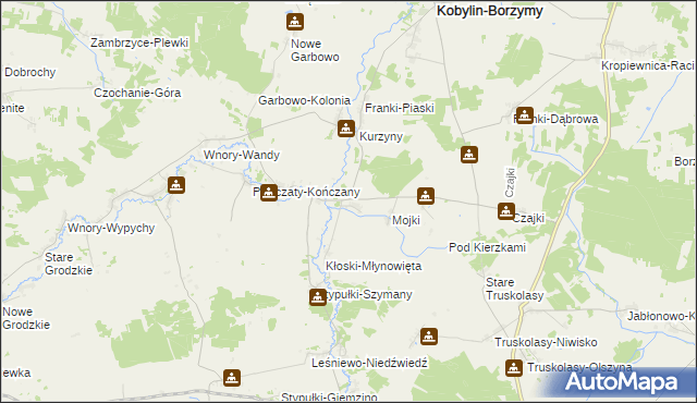 mapa Kłoski-Świgonie, Kłoski-Świgonie na mapie Targeo