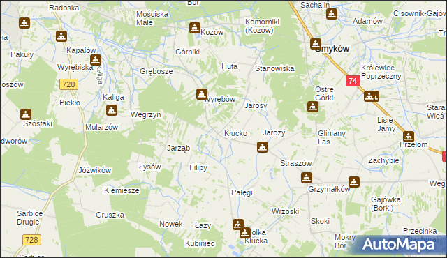 mapa Kłucko, Kłucko na mapie Targeo