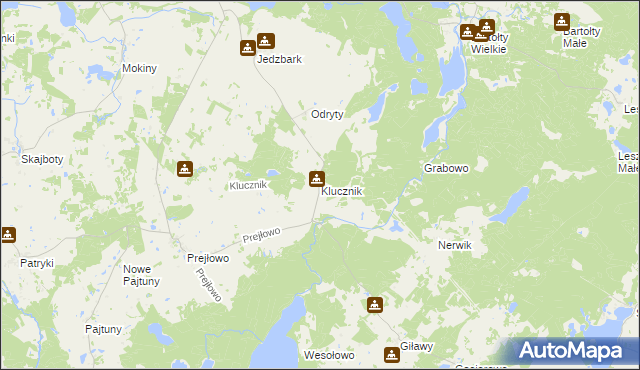 mapa Klucznik, Klucznik na mapie Targeo