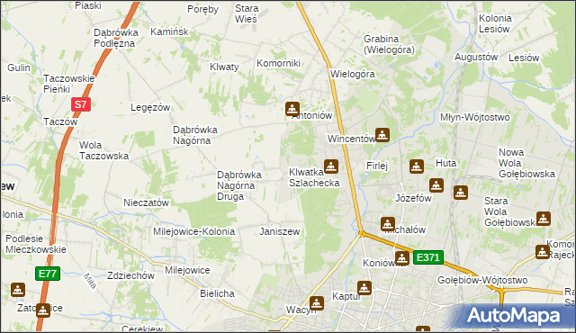 mapa Klwatka Szlachecka, Klwatka Szlachecka na mapie Targeo