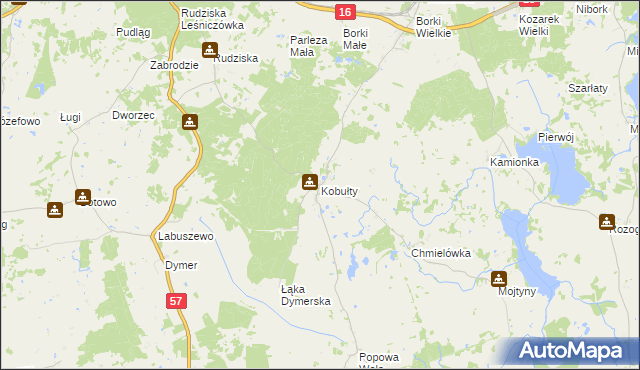 mapa Kobułty, Kobułty na mapie Targeo