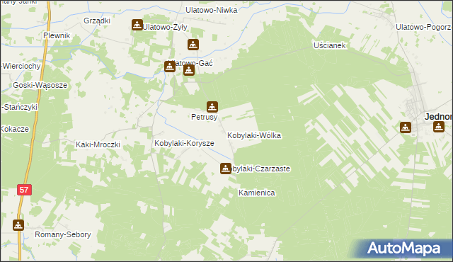 mapa Kobylaki-Wólka, Kobylaki-Wólka na mapie Targeo