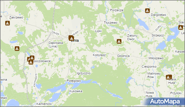 mapa Kobylasz, Kobylasz na mapie Targeo