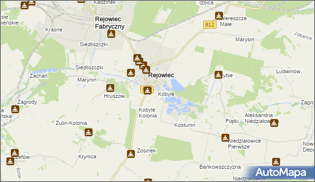 mapa Kobyle gmina Rejowiec, Kobyle gmina Rejowiec na mapie Targeo