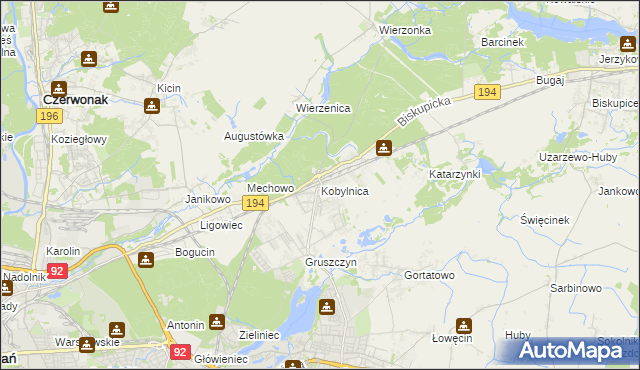 mapa Kobylnica gmina Swarzędz, Kobylnica gmina Swarzędz na mapie Targeo