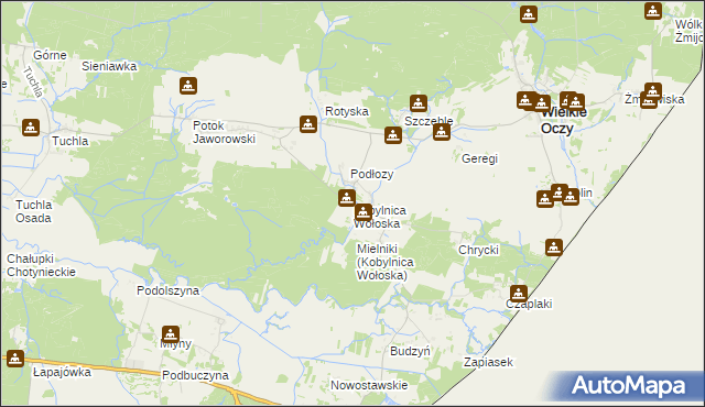 mapa Kobylnica Wołoska, Kobylnica Wołoska na mapie Targeo