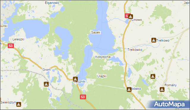 mapa Kobyłocha, Kobyłocha na mapie Targeo