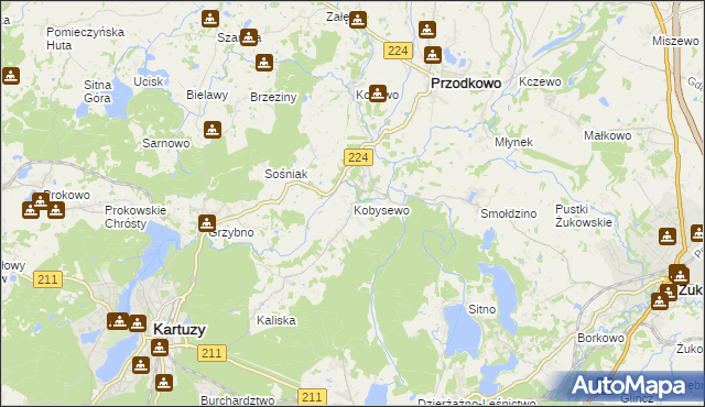 mapa Kobysewo, Kobysewo na mapie Targeo