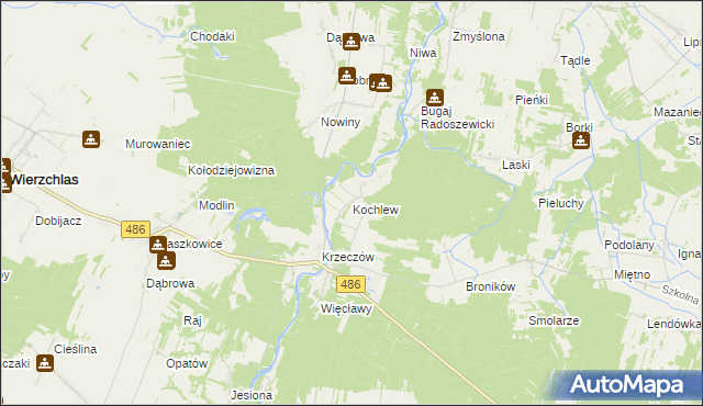 mapa Kochlew, Kochlew na mapie Targeo