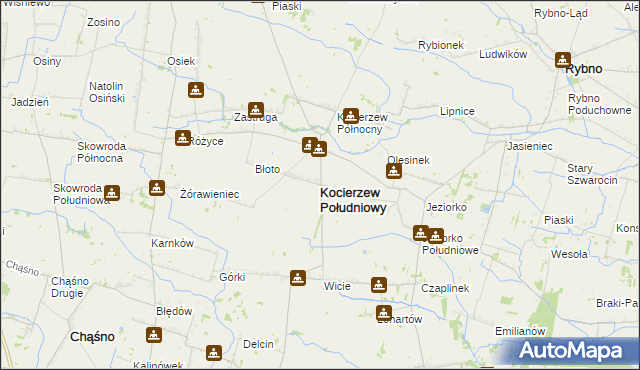 mapa Kocierzew Południowy, Kocierzew Południowy na mapie Targeo