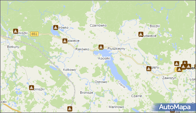 mapa Kociołki gmina Dubeninki, Kociołki gmina Dubeninki na mapie Targeo