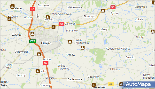 mapa Kociszew gmina Grójec, Kociszew gmina Grójec na mapie Targeo