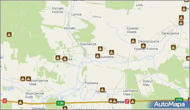 mapa Koczukówka, Koczukówka na mapie Targeo