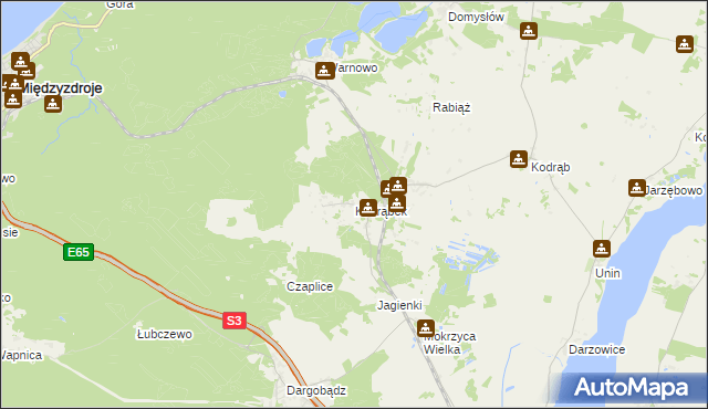 mapa Kodrąbek, Kodrąbek na mapie Targeo