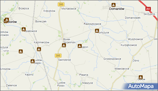 mapa Kojęcin, Kojęcin na mapie Targeo