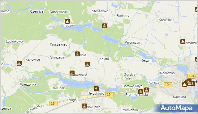 mapa Kołata, Kołata na mapie Targeo