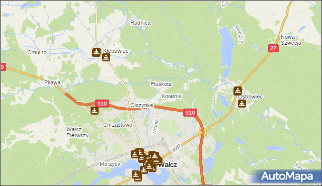 mapa Kołatnik, Kołatnik na mapie Targeo