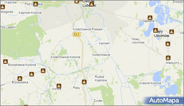 mapa Kolechowice, Kolechowice na mapie Targeo