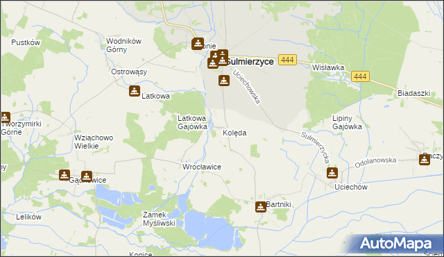 mapa Kolęda, Kolęda na mapie Targeo