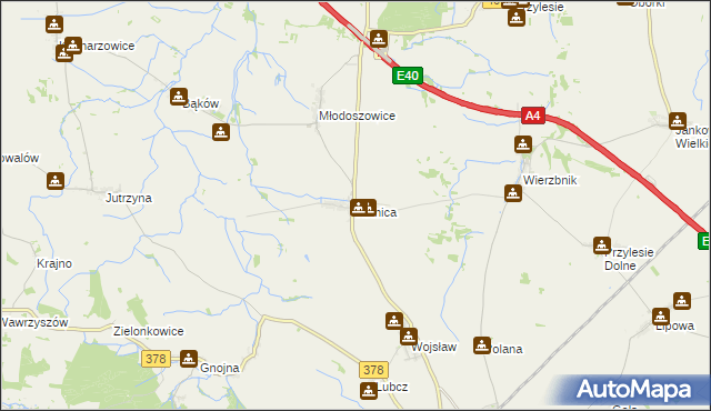 mapa Kolnica gmina Grodków, Kolnica gmina Grodków na mapie Targeo