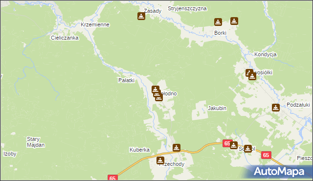 mapa Kołodno, Kołodno na mapie Targeo