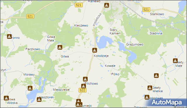 mapa Kołodzieje gmina Prabuty, Kołodzieje gmina Prabuty na mapie Targeo