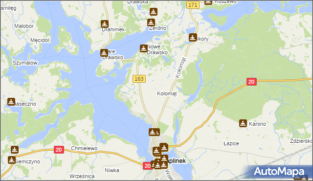 mapa Kołomąt, Kołomąt na mapie Targeo