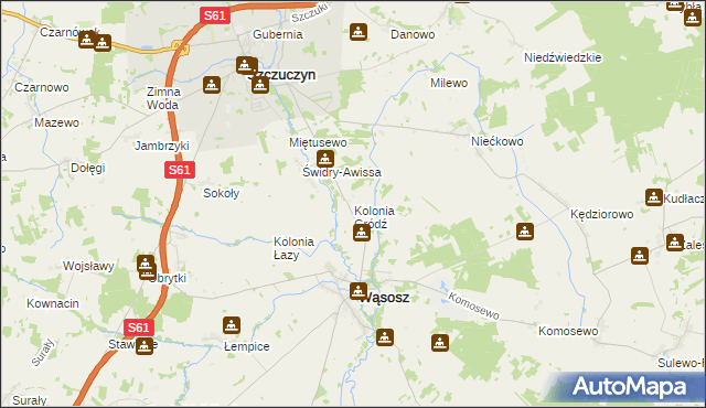 mapa Kolonia Gródź, Kolonia Gródź na mapie Targeo