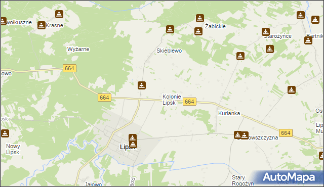 mapa Kolonie Lipsk, Kolonie Lipsk na mapie Targeo