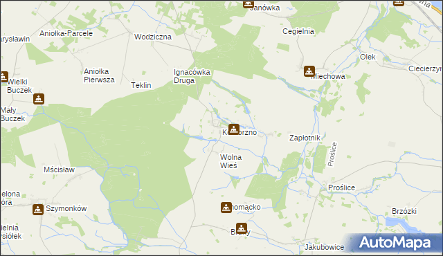 mapa Komorzno, Komorzno na mapie Targeo